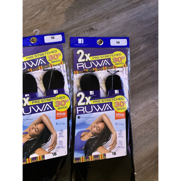 Sensationnel Ruwa Prestretched Braiding Hair 2X (4 packs‎ ) - Picture 5 of 10